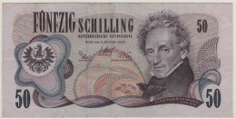 AUSTRIA   50  Schilling  P143  Dated  02.01.1970  ( Ferdinand Raimund + Burgtheater, Vienna  ) - Oesterreich