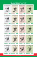 BURUNDI 2023 AUTHENTIC IMPERF SHEET 20V - MAHATMA GANDHI DEATH ANNIVERSARY - MNH - Mahatma Gandhi