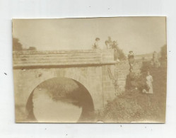 Photographie 85 Vendée Brétignoles Sur Mer Pont Animé  1922  Photo 8,3x5,5 Cm Env - Lieux