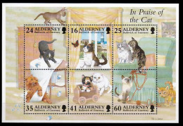 Alderney Blok Mi 2 Katten  Postfris - Alderney