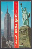 127673/ NEW YORK CITY, Empire State Building And Statue Of Liberty - Multi-vues, Vues Panoramiques