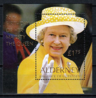 Alderney Blok Mi 9 Geboortedag Koningin Elizabeth II Postfris - Alderney