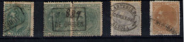 España Nº 201,204,206. Año 1879 - Used Stamps