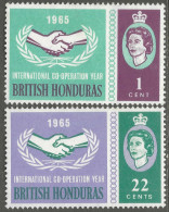 British Honduras. 1965 International Cooperation Year. MH Complete Set SG 224-225 - Britisch-Honduras (...-1970)