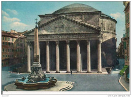 ROMA - PANTHEON- COLORI VIAGGIATA 1987 - COMM. PIAZZA S. CARLO 1987. ANIMATA - Panteón