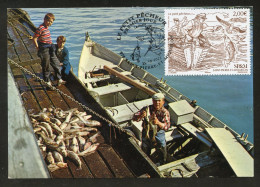 SAINT PIERRE ET MIQUELON (2023) Carte Maximum Card - Le Petit Pêcheur, Fishing Boat, Fisherman, Pêche, Poisson - Tarjetas – Máxima