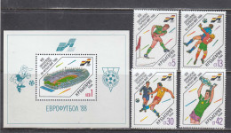 Bulgaria 1988 - European Football Championships, Germany, Mi-Nr. 3667/70+Bl. 178A, MNH** - Championnat D'Europe (UEFA)
