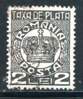 ROUMANIE- Taxe Y&T N°92- Oblitéré - Postage Due