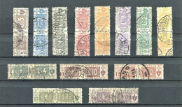REGNO 1914/22 PACCHI NODO SERIE CPL. 13 VALORI USATI - Postal Parcels