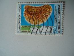 TUNISIA  USED  STAMPS  ANIMALS  FOSSILS - Fossielen