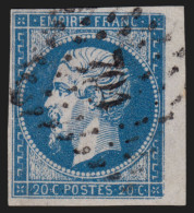 N°14A Bord De Feuille, Oblitéré PC 701 CHALLANS Vendée, Indice 5 - SUPERBE - 1853-1860 Napoléon III.