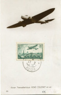 FRANCE CARTE ( MAXIMUM ) DU PA 8 AVION SURVOLANT PARIS AVEC OBLITERATION DU 17-2-36 ( 1er JOUR ) - 1930-1939