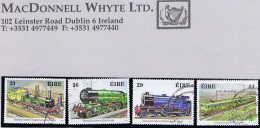 Ireland 1984 Railways Set Of Four Fine Used Cds - Used Stamps