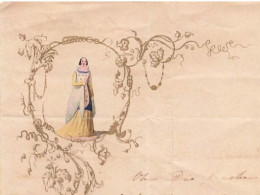 LETTRE ILLUSTREE De 1843 - DECORATION PEINTE à La MAIN - - Sin Clasificación