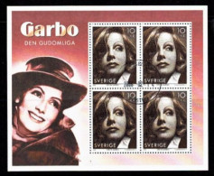 Greta Garbo Very Fine Used - Hojas Bloque