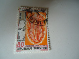 TUNISIA USED    STAMPS FOSSILS - Fósiles