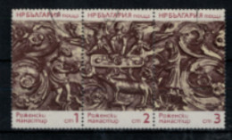 Bulgarie - "Art Populaire : Sculpture Sur Bois De L'iconstase De Rogen" - Obliétés Accolés N° 2064 à 2066 De 1974 - Used Stamps