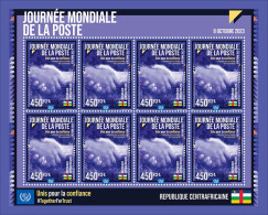 Centrafricana 2023, World Postal Day, Sheetlet - Centrafricaine (République)