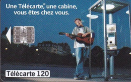 F814  12/1997 - GUITARE - F.T. - 120 SC7 - (verso : N° Rouges Deux Lignes Vers La Gauche) - 1997