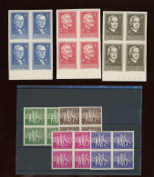 1955. Bienfaiteur 979/985  (tirage 25 Blocs De 4.). - 1941-1960