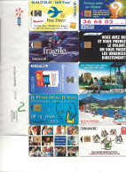 LOT DE 10 TELECARTES DE FRANCE DIFFERENTE - Collections