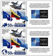 Lithuania Litauen Lituanie 2023 Summit NATO In Vilnius BeePost Set Of 2 Stamps And Labels MNH - OTAN