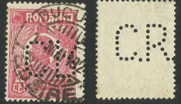 Fairly Rare ROMANIA Perfin  C.R. 1922-Catalog Of Romanian Perfins Laszlo Eros C-fairly Rare ( 21-100 Examples Reported ) - Usado