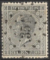 17 Oblitération LP 351 Termonde (lot 23) - 1865-1866 Profil Gauche