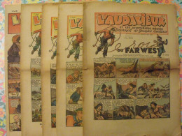 5 Numéros De L'Audacieux De 1941-42. Le Corsaire De La Mort, Le Roi Du Far-west, Christophe Colomb. A Redécouvrir - Andere & Zonder Classificatie