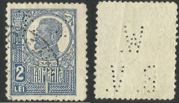Fairly Rare ROMANIA Perfin  W.B.V. 1921-Catalog Of Romanian Perfins Laszlo Eros C-fairly Rare (21-100 Examples Reported) - Oblitérés