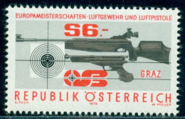 Austria 1979 Air Rifle,pistol,shooting,target,European Championship,1599,MNH - Shooting (Weapons)