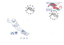 FDC 797 Czech Republic Winter Olympic Games Sotchi 2014 Snowboard - Winter 2014: Sotschi