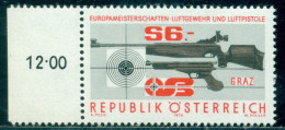 Austria 1979 Air Rifle,pistol,shooting,target,European Championship,Mi.1599,MNH - Tir (Armes)