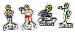 Lote De 4 Pins De Bomberos De Cataluña. 13-lot1 - Non Classés