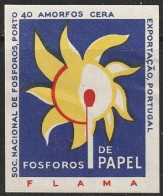 Vignette/ Étiquette, Portugal - Flama -|- Soc. Nacional De Fósforos, Porto - Emisiones Locales