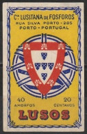 Vignette/ Étiquette, Portugal - Lusos -|- Companhia Lusitana De Fósforos, Porto - Local Post Stamps