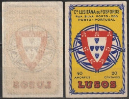 Vignette/ Étiquette, Portugal - Lusos -|- Companhia Lusitana De Fósforos, Porto - Local Post Stamps