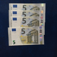 EURO SPAIN 5 V014J6 VC LAGARDE UNC, FOUR CORRELATIVE - 5 Euro
