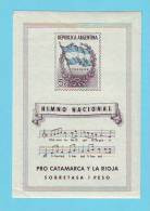 ARGENTINE ARGENTINA MUSIQUE HYMNE NATIONAL 1944 / MLH*  Et NON DENTELE / CR 02 - Neufs