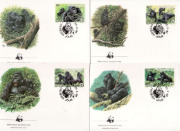 RWANDA 1985  MiNr 1292-1295 FDC - 1980-1989