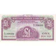 Grande-Bretagne, 1 Pound, Undated (1972), KM:M36a, NEUF - Fuerzas Armadas Británicas & Recibos Especiales