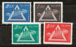 Taiwan 1959 N°Y.T. :  294 à 297 ** - Unused Stamps