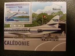 Caledonia 2023 Caledonie Avion CARAVELLE  UTA Aviation Airplane 1v Mnh CORNER DOWN DATE - Ungebraucht