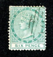 7699 BCx 1877 Scott # 8 Used Cat.$22.50 (offers Welcome) - Dominica (...-1978)