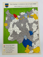 Vieux Papier - Généalogie - Etude Du Nom De La Famille ROBERT - Belgique - Carte Geographique - 35x24 Cm - Documentos Históricos