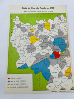 Vieux Papier - Généalogie - Etude Du Nom De La Famille PIRE - Belgique - Carte Geographique - 35x24 Cm - Historische Dokumente