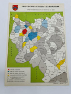 Vieux Papier - Généalogie - Etude Du Nom De La Famille HOUGARDY - Belgique - Carte Geographique - 35x24 Cm - Documenti Storici