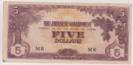 Giappone, 5 Dollars . Banconota D'occupazione Giapponese Della Malesia 1942/1945 Cons. SPL - Japon