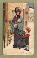 Illustrateur Illustration Ethel Parkinson Femme Et Enfant Avec Un Bouquet De Houx M M Vienne N° 234 - Parkinson, Ethel