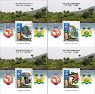 Sierra Leone 2023, PAPU, Elephant, Butterfly, Iguana, Bird, Join Issue, 4Block - UPU (Universal Postal Union)